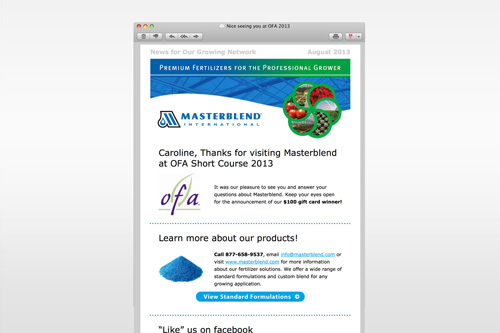Masterblend eNewsletters Masterblend eNewsletters