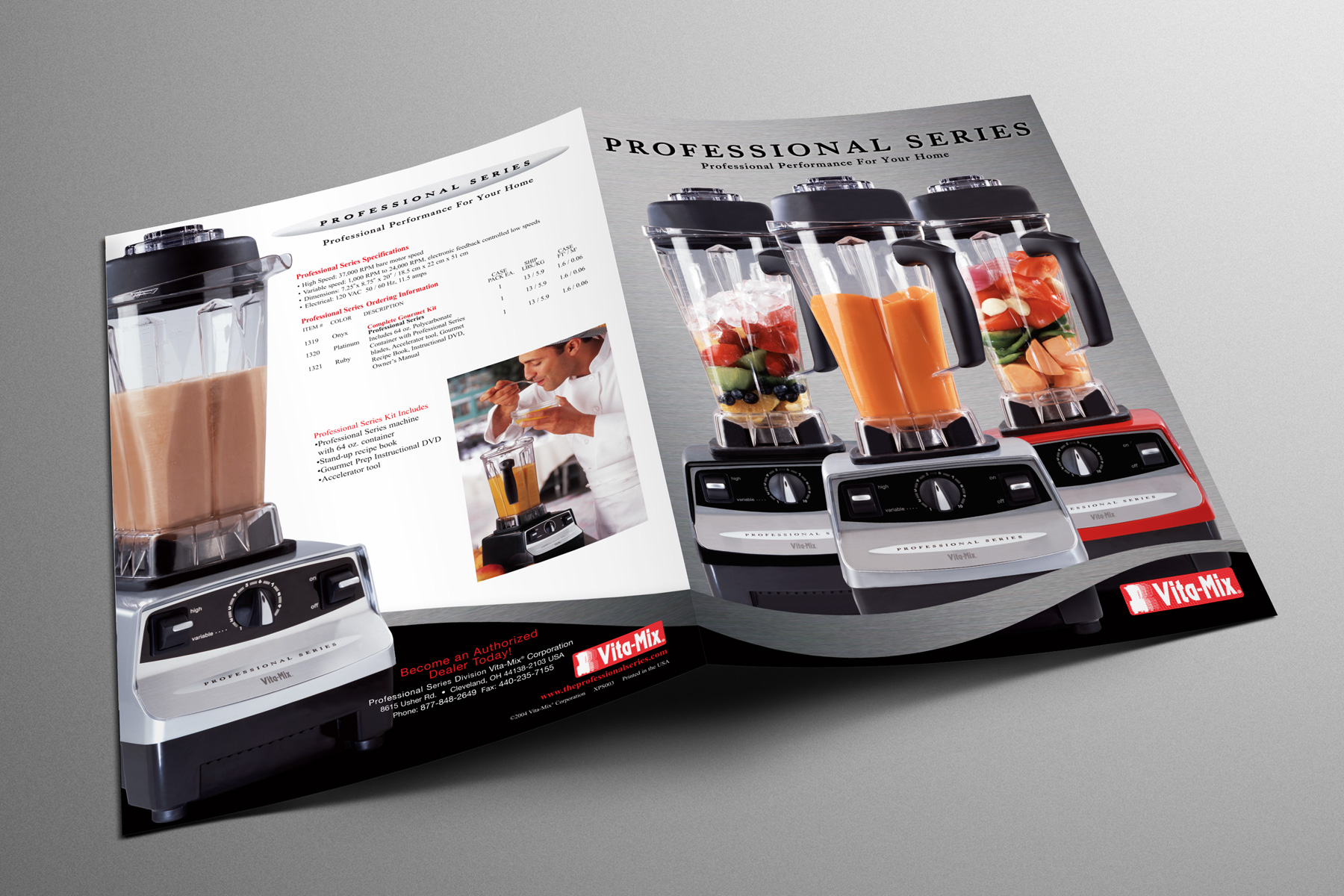 Vitamix folder graphic design